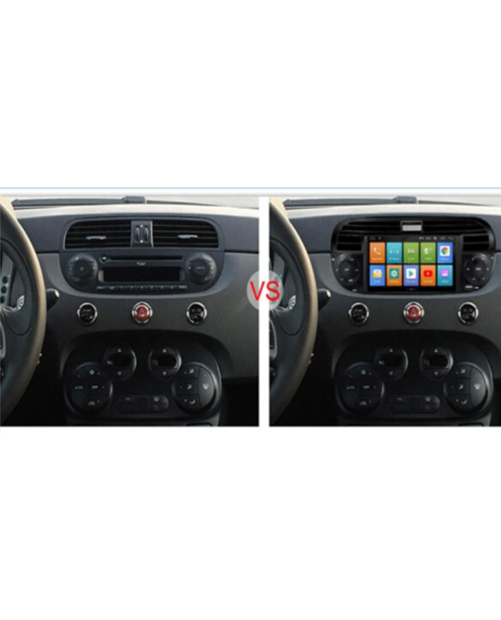 CAR TABLET Per Fiat 500 autoradio Android 12 wi-fi GPS 7 Bluetooh Carplay  e android auto integrato wi-fi - Estock 1 Speed