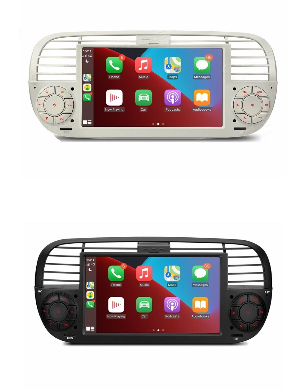 CAR TABLET Per Fiat 500 autoradio Android 12 wi-fi GPS 7 Bluetooh