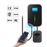 Estock1 Wallbox PowerBox 3.5-7 - 11-22 - kW Stazione di Ricarica EV AC Ricarica da Parete con Power Prize Tipo 1 e 2 Schermo LCD, Cavo 6 metri IP66 Compatibile con Model 3/S/X/Y, ID.3, i3, Zoe Kona Leaf Jeep Fiat