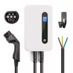 Estock1 Wallbox PowerBox 3.5-7 - 11-22 - kW Stazione di Ricarica EV AC Ricarica da Parete con Power Prize Tipo 1 e 2 Schermo LCD, Cavo 6 metri IP66 Compatibile con Model 3/S/X/Y, ID.3, i3, Zoe Kona Leaf Jeep Fiat