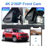 Dash Cam per JEEP Renegade dal 2015 al 2022,Plug and Play Car DVR stile OEM, videoregistratore per auto 4k Ultra HD ad alta risoluzione