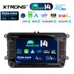 XTRONS PX74MTVL AUTORADIO GPS PER Volkswagen Seat Skoda Android 14 WI-FI CARPLAY ANDROID AUTO 4G